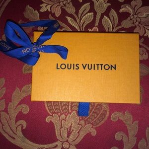 Louis Vuitton box with envelope and ribbon